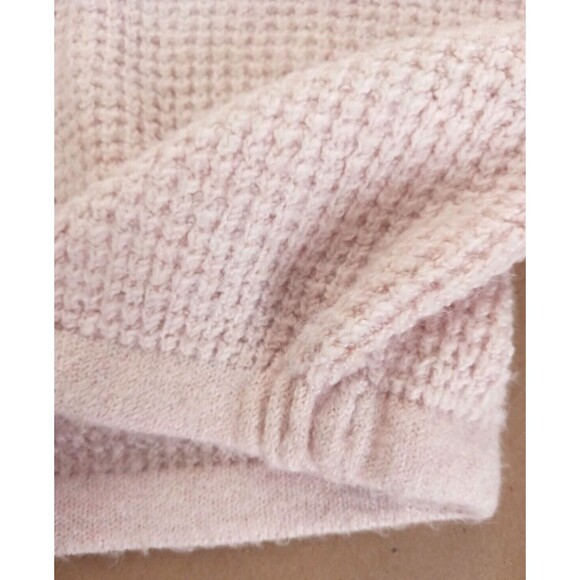 NWT Aeropostale Crop Hoodie Sweater Lt Pink Soft Waffle Knit Sz L - Picture 6 of 8
